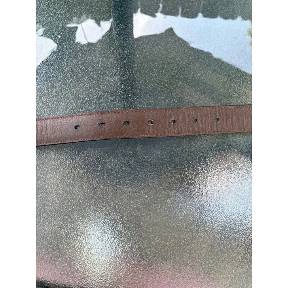 Full Grain Leather Mens Belt Black Brown Reversible Style Size 50 52 Big & Tall